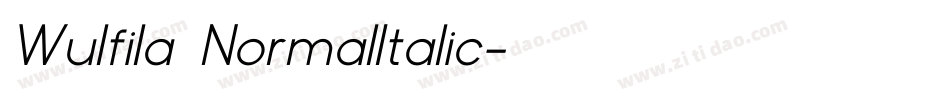 Wulfila NormalItalic字体转换